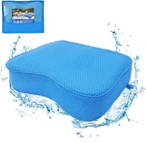 Hot Tub Booster Seat for Adults, 3D Mesh Fabric Hot Tub Seats for Inflatable/Outdoor Hot Tub, Hot Tub Pillow Spa Seat Cushion with Non-Slip Bottom, Cool Inflatable Hot Tub Accessories for Adults