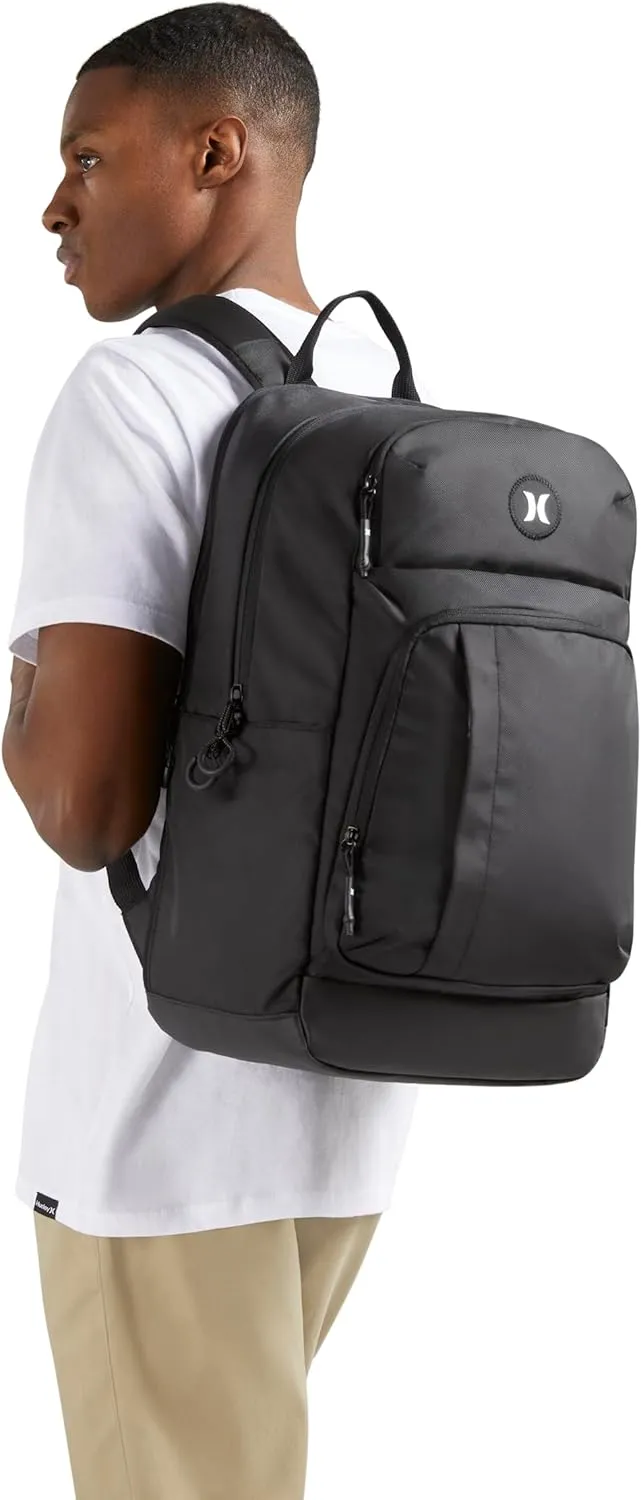 Hurley Mens Classic Backpack, Black/Icon, One Size