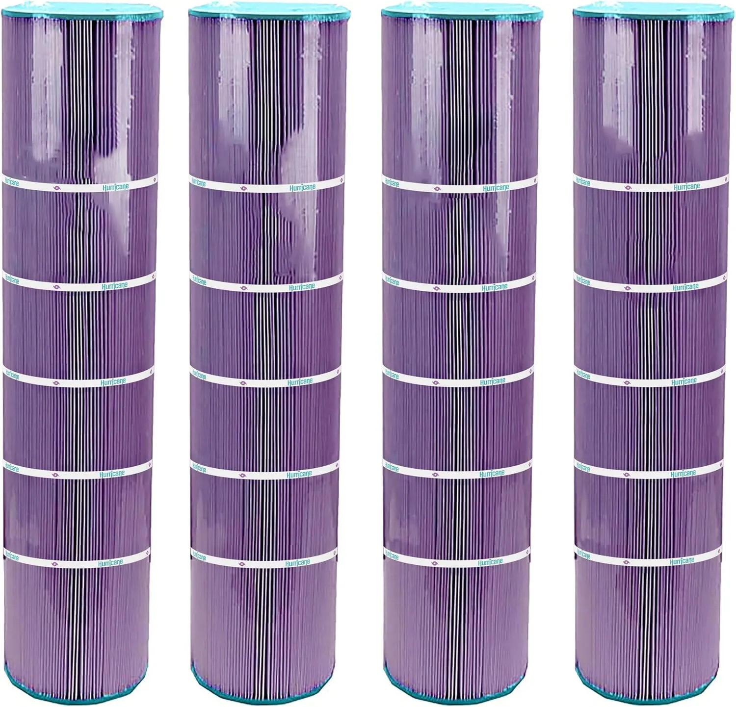 Hurricane Filters 4 Pack HF7472-04P Platinum Purple Pool Filter Cartridge - Replacement for Pleatco PCC130, Unicel C-7472, Filbur FC-1978 Pentair Clean & Clear Plus 520, Waterway Crystal Water 525