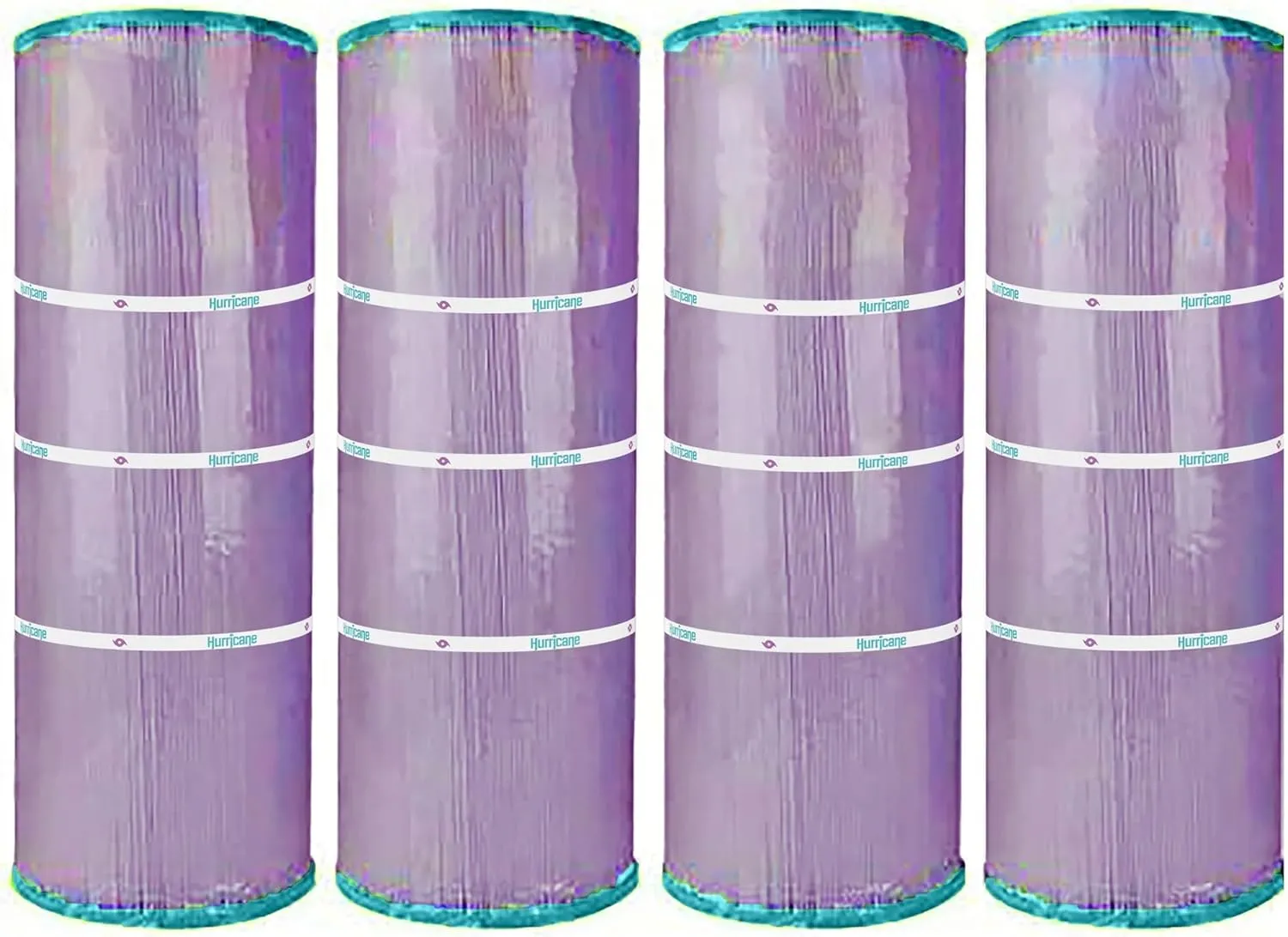 Hurricane Filters 4 Pack HF7477-04P Platinum Purple Pool Filter Cartridge - Replacement for Pleatco PA75SV, Unicel C-7477, Filbur FC-1260, Hayward C-570, SwimClear C3020, Super Star Clear 3000