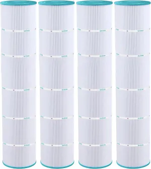 Hurricane Filters 4 Pack HF7482-04 Advanced Pool Filter Cartridge - Replacement for PJAN145, Unicel C-7482, Filbur FC-0820, Jandy Industries CL580, CV580