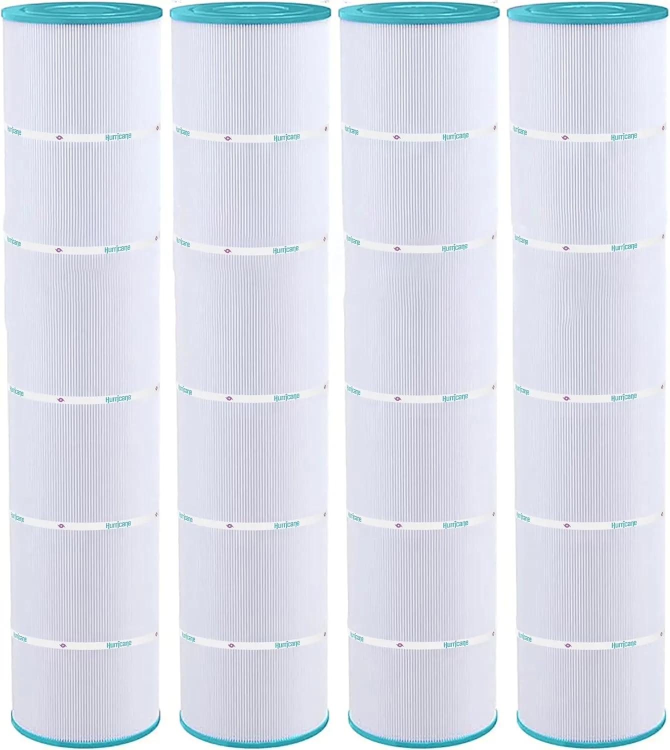 Hurricane Filters 4 Pack HF7482-04 Advanced Pool Filter Cartridge - Replacement for PJAN145, Unicel C-7482, Filbur FC-0820, Jandy Industries CL580, CV580