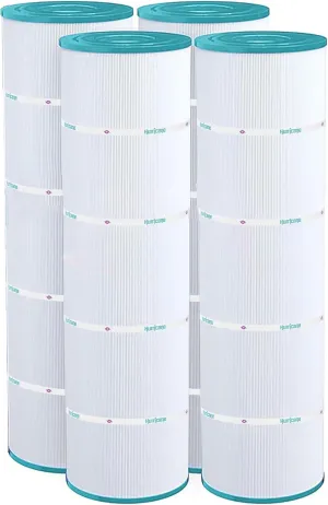 Hurricane Filters 4 Pack HF7487-04 Advanced Pool Filter Cartridge - Replacement for PA100N, Unicel C-7487, Filbur FC-1270, Hayward Super-Star-Clear C4000, SwimClear C4020