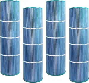 Hurricane Filters 4 Pack HF7487-04M Elite Aseptic Pool Filter Cartridge - Replacement for PA100N, Unicel C-7487, Filbur FC-1270, Hayward Super-Star-Clear C4000, SwimClear C4020