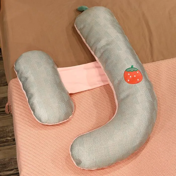 Ice Silk Rattan Pregnancy Pillow – Ergonomic Comfort for Moms