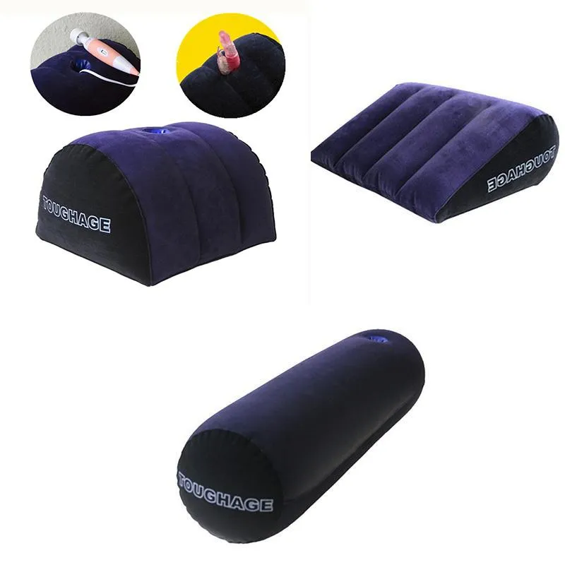 Inflatable Love Pillow Sex Car Travel Bed Cushion Sexy Adult Magic Love Games Toys Multifunctional Fun Pillow For Couples Blue