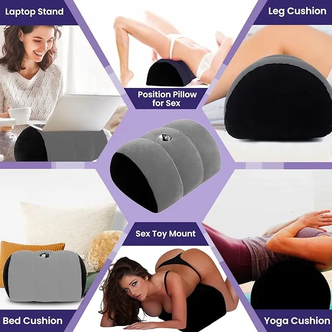 Inflatable Love Pillow Sex Car Travel Bed Cushion Sexy Adult Magic Love Games Toys Multifunctional Fun Pillow For Couples Blue