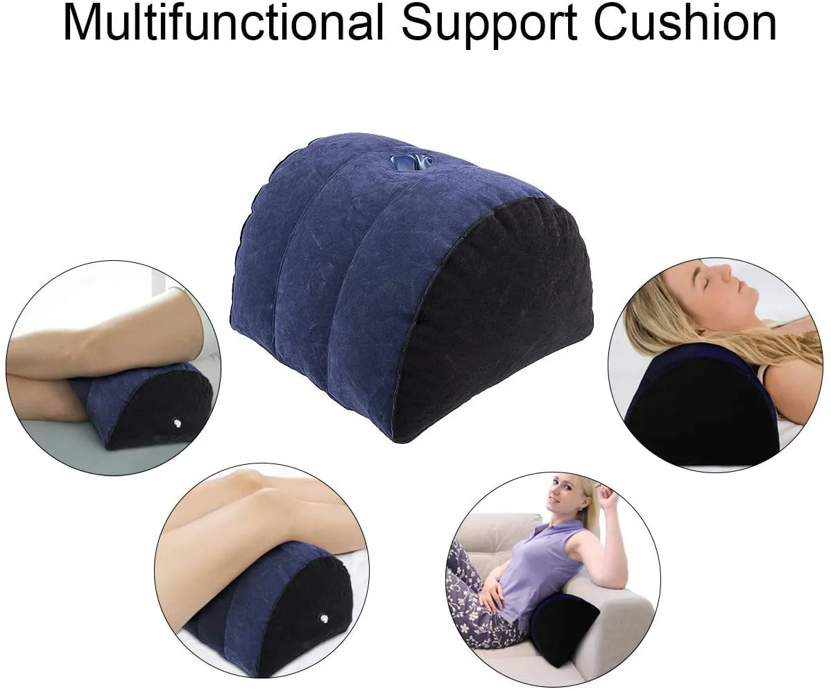 Inflatable Love Pillow Sex Car Travel Bed Cushion Sexy Adult Magic Love Games Toys Multifunctional Fun Pillow For Couples Blue