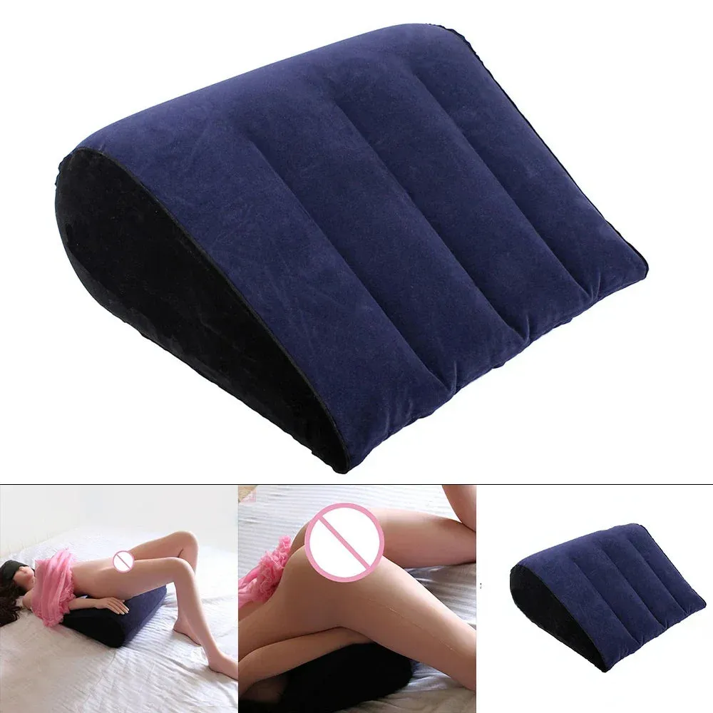 Inflatable Love Pillow Sex Car Travel Bed Cushion Sexy Adult Magic Love Games Toys Multifunctional Fun Pillow For Couples Blue