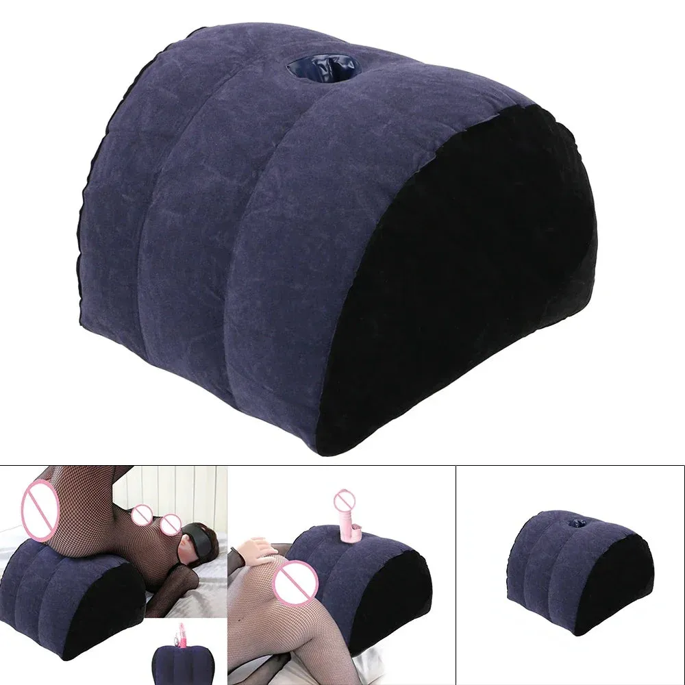 Inflatable Love Pillow Sex Car Travel Bed Cushion Sexy Adult Magic Love Games Toys Multifunctional Fun Pillow For Couples Blue