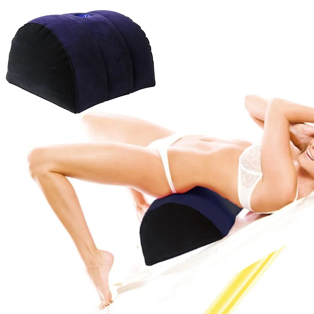 Inflatable Love Pillow Sex Car Travel Bed Cushion Sexy Adult Magic Love Games Toys Multifunctional Fun Pillow For Couples Blue