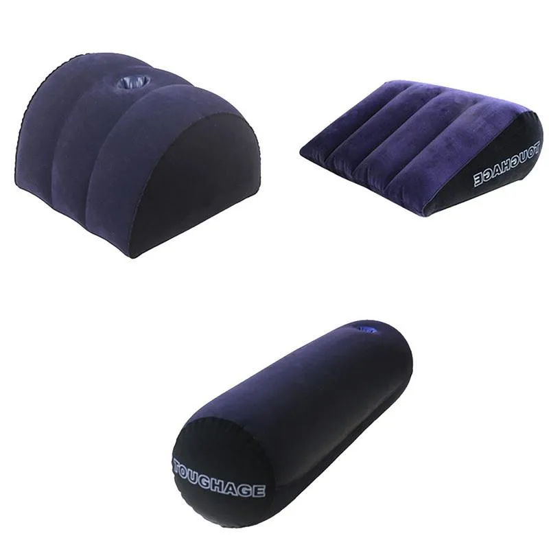 Inflatable Love Pillow Sex Car Travel Bed Cushion Sexy Adult Magic Love Games Toys Multifunctional Fun Pillow For Couples Blue