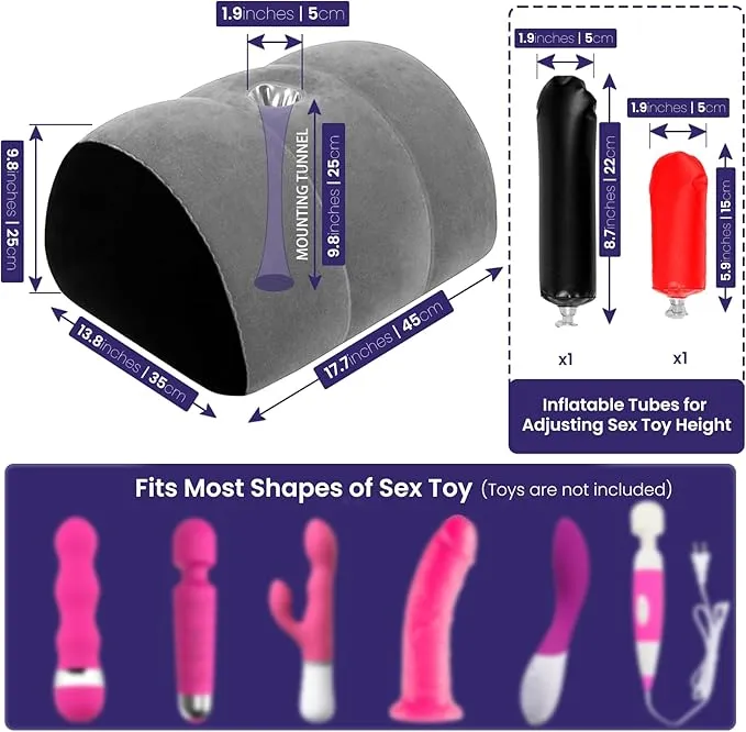 Inflatable Love Pillow Sex Car Travel Bed Cushion Sexy Adult Magic Love Games Toys Multifunctional Fun Pillow For Couples Blue