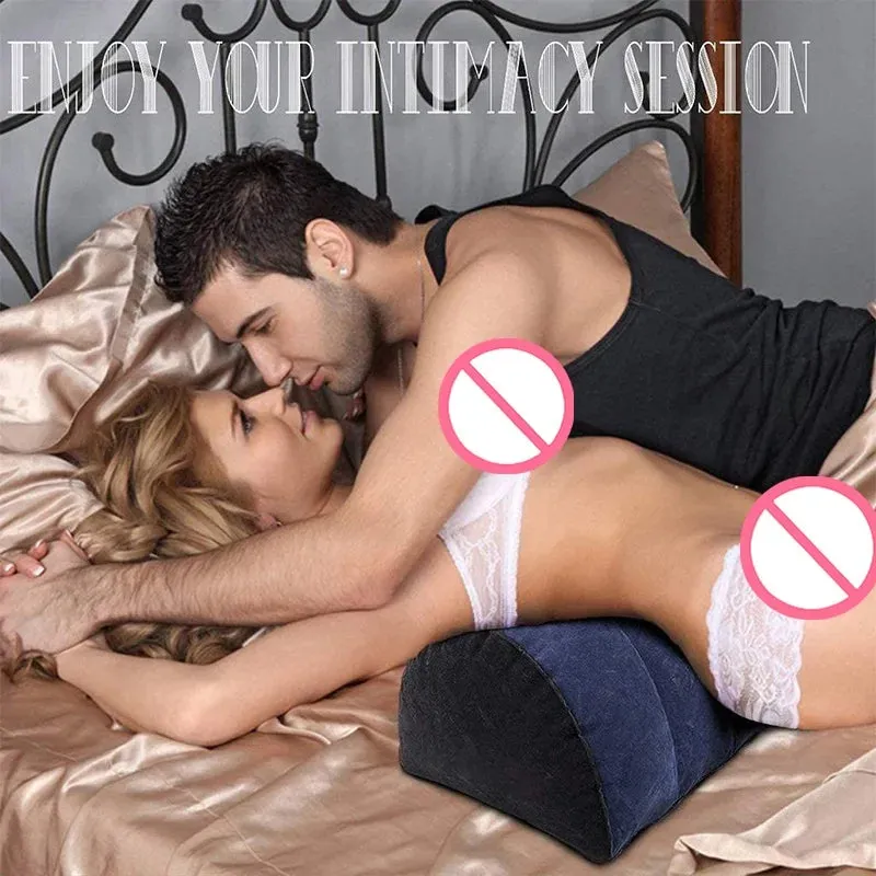 Inflatable Love Pillow Sex Car Travel Bed Cushion Sexy Adult Magic Love Games Toys Multifunctional Fun Pillow For Couples Blue
