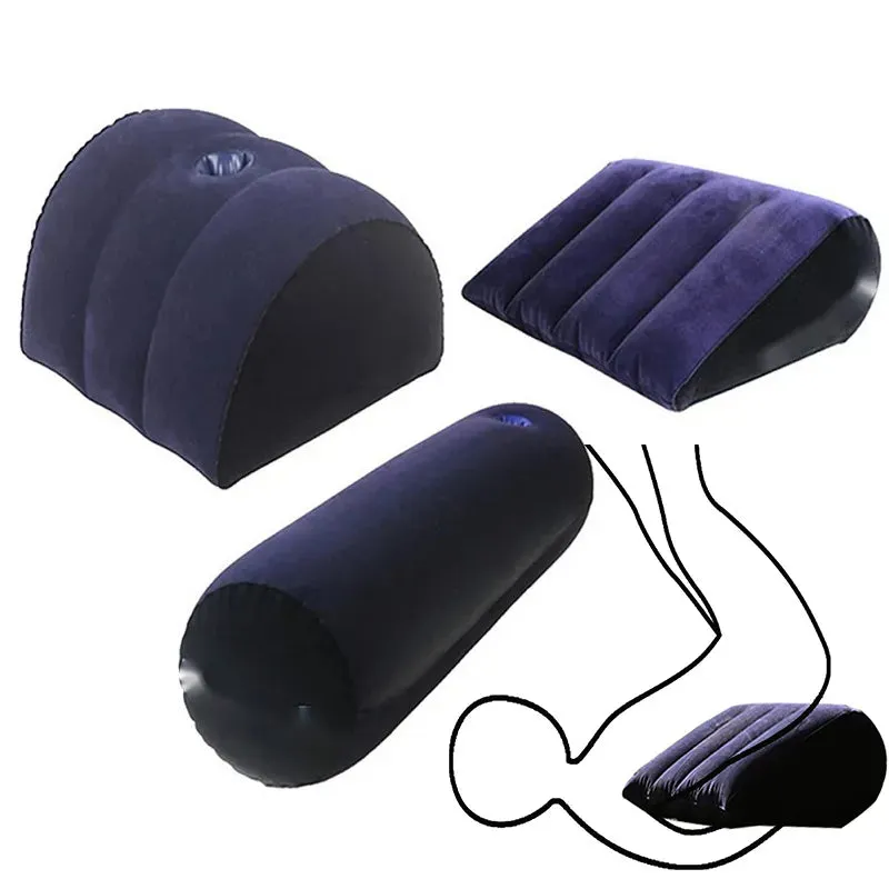Inflatable Love Pillow Sex Car Travel Bed Cushion Sexy Adult Magic Love Games Toys Multifunctional Fun Pillow For Couples Blue