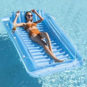 Inflatable Pool Floats Boat for Adults, Blow Up Tanning Pool Raft Sun Tan Tub with Inflatable Pillow for Family Outdoor, Garden, Backyard Summer Water Party (14  Year Old)