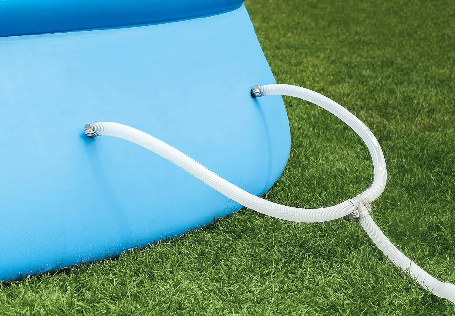 INTEX 26175EH Easy Set Inflatable Swimming Pool Set: 18ft x 48in – Includes 1500 GPH Cartridge Filter Pump – Removable Ladder – Pool Cover – Ground Cloth