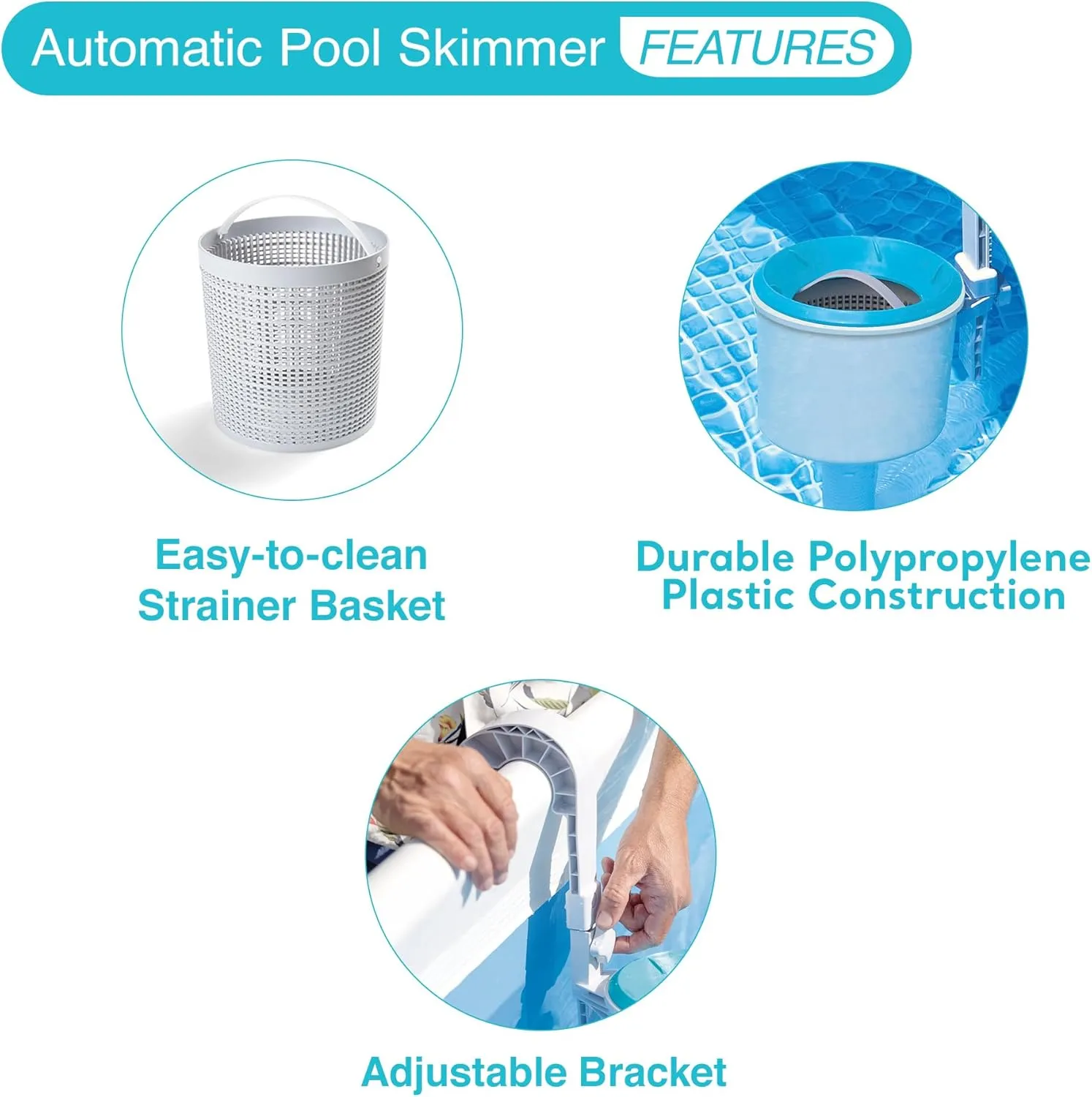 Intex Deluxe 800 GPH  Wall-Mounted Swimming Pool Surface Automatic Skimmer