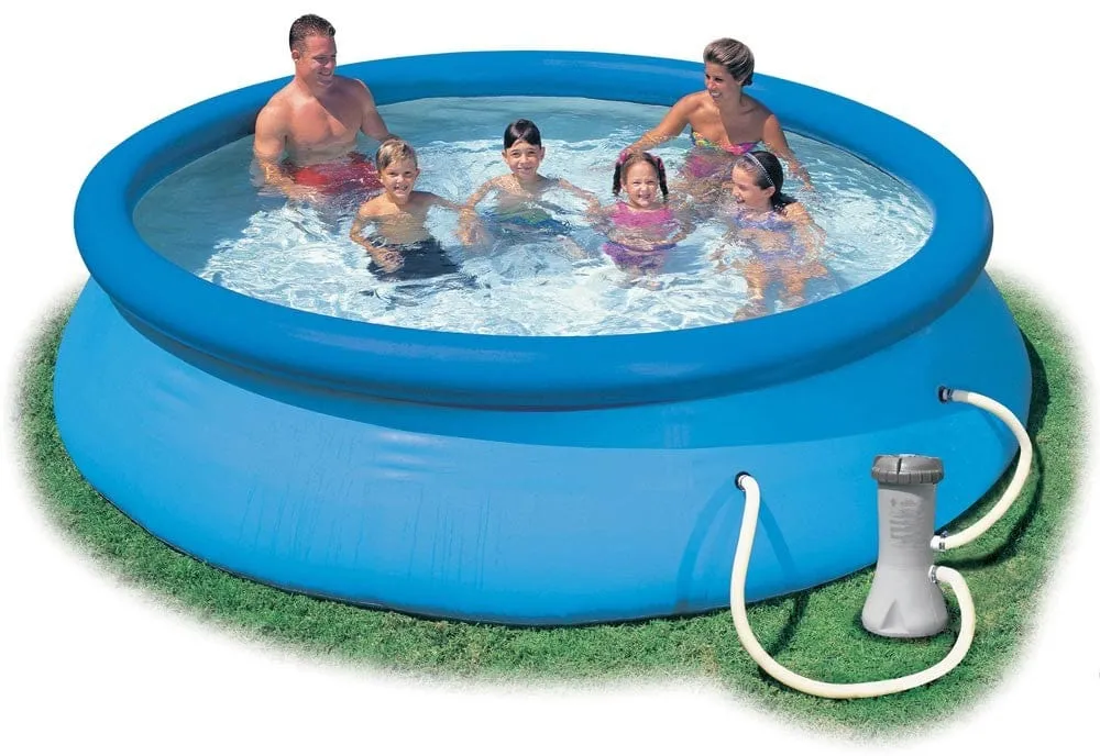 Intex Easy Set Pool 12 Ft X 30": Includes a 110-120V Krystal Clear™ cartridge filter pump, pump flow rate: 530 Gph - 28131