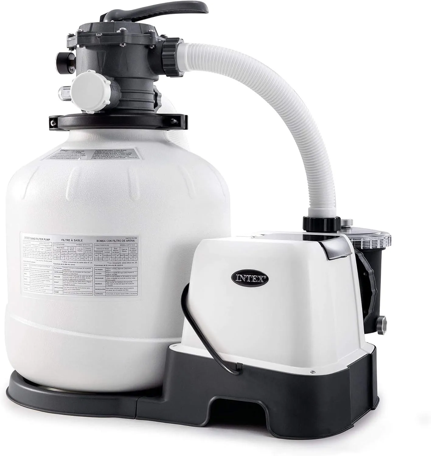 Intex Sand Filter Pump & Saltwater System for Up to 15,000 Gal Pools, Krystal Clear - Automatic Algae Control & Above-Ground Swimming Pool Cleaning