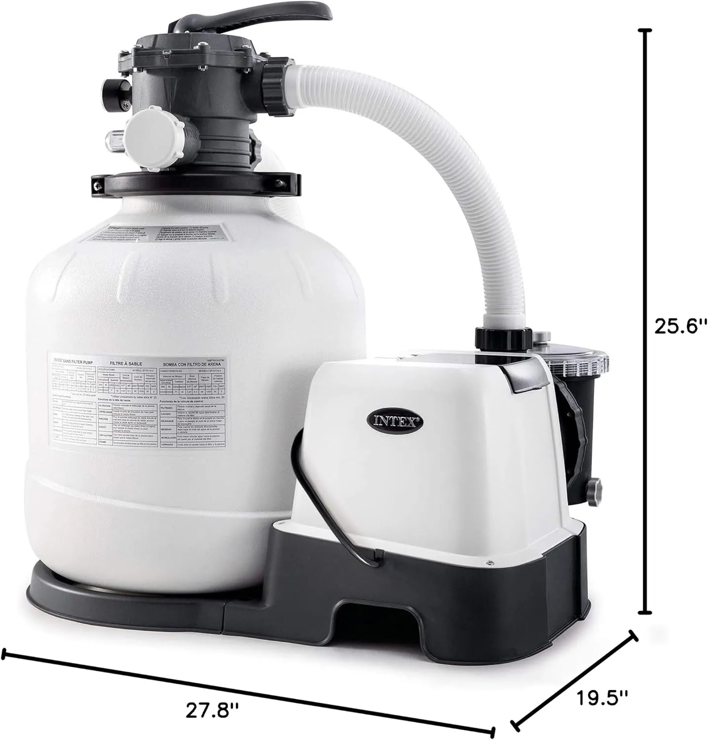 Intex Sand Filter Pump & Saltwater System for Up to 15,000 Gal Pools, Krystal Clear - Automatic Algae Control & Above-Ground Swimming Pool Cleaning
