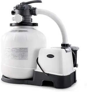 Intex Sand Filter Pump & Saltwater System for Up to 15,000 Gal Pools, Krystal Clear - Automatic Algae Control & Above-Ground Swimming Pool Cleaning