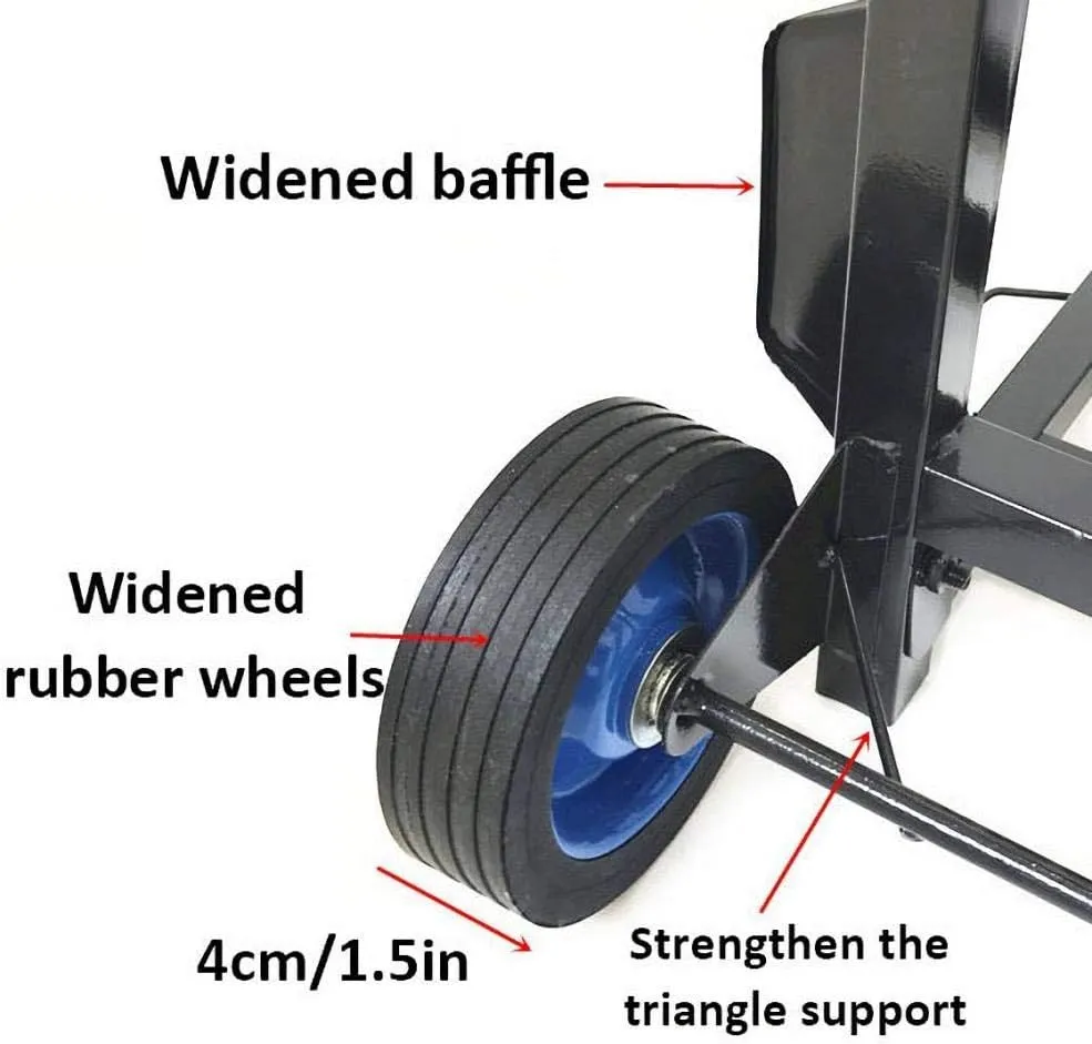 Iron Foldable Collapsable Trolley with Anti Puncture Rubber Wheels and 150 kg Capacity Cool Bag Trolley on Wheels for Luggage Personal Travel Auto Moving (Style #5)