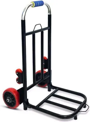 Iron Foldable Collapsable Trolley with Anti Puncture Rubber Wheels and 150 kg Capacity Cool Bag Trolley on Wheels for Luggage Personal Travel Auto Moving (Style #5)