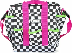 Jeffers Expression Deluxe Grooming Bag, Skater Cowgirl – Zippered Top Organizer for Brushes, Spray, Hoof Picks, Tack & Accessories – Travel, Camping, Horse, Dog, Cat & Pet Grooming Tote