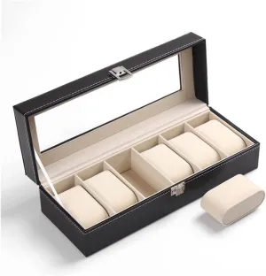Jewelry Display Box Watch Case Jewelry Box Multifunctional Portable Strap Organizer Hanging Organizer Double Layer Strap Box Organizer for Storage and Display Jewelry Display Box (Color : Black, Siz