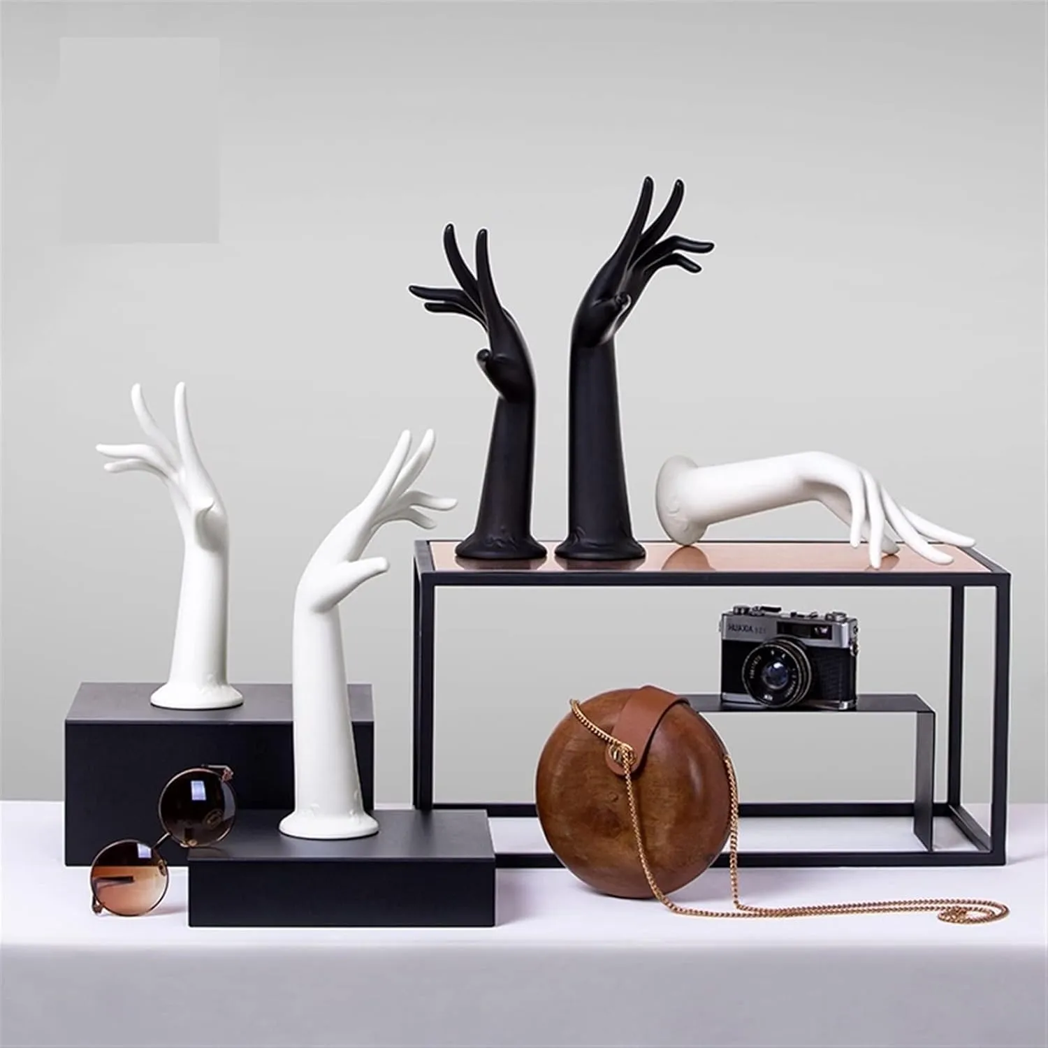 Jewelry Holder Organizer Female Mannequin Hand Jewelry Display Holder Plastic Bracelet Ring Watch Stand Support Holder Ring Stand Jewelry Display Jewelry Tree (Color : A)