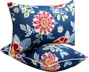 JMGBird Outdoor Pillows Waterproof Set of 2 Outdoor Throw Pillows with Insert Included 12×20 Inch Outdoor Lumbar Pillows for Patio Furniture