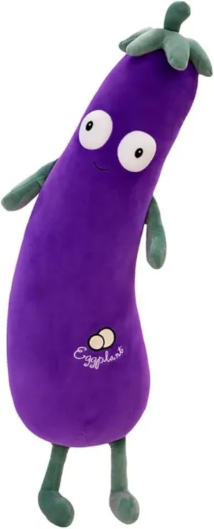 JOSON Purple Large Simulation Mr. Eggplant Doll Sleeping Pillow Doll,Plush Toy Cushion (19.8inch（50 cm）)