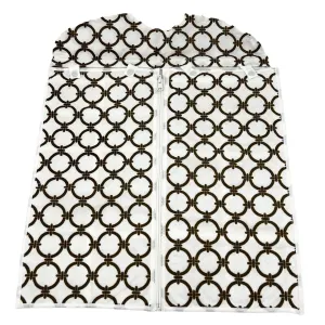 Joy Mangano Hanging Organizer White Brown Design Multiple Pockets New