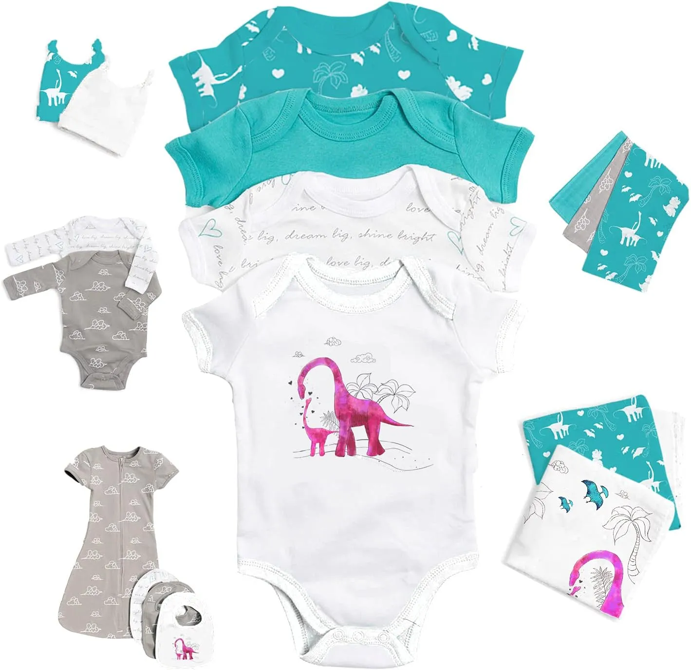 JumpOff Jo - Newborn Baby Essentials Layette Gift Set for Babies- Newborn Clothes & Accessories Set, Shower Gifts for Newborn