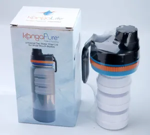 KangaPure Universal Tap Water Filter Lid for Wide Mouth Bottles