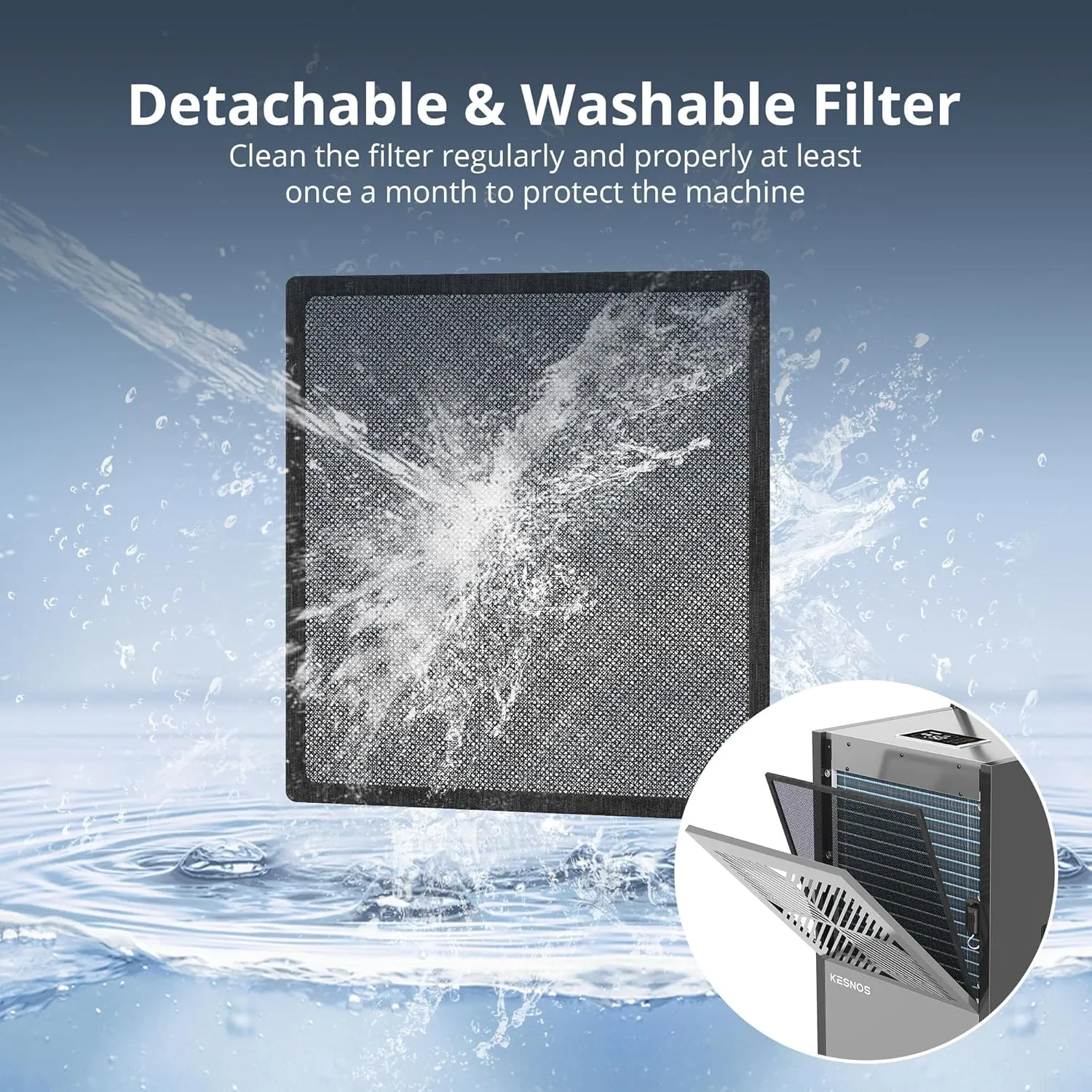 Kesnos 216 Pints Commercial Dehumidifier with Pump – Dehumidifier with Drain Hose and 24 Hr Timer in Large Space Up to 8500 Sq. Ft. – Ideal for Basements, Industrial Spaces and Job Sites