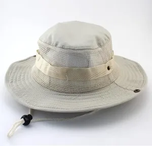 KIAZHAO Bucket Hat Outdoor Army Camouflage Military Camouflage Mesh Bucket Hats Hunting Hiking Fishing Climbing Cap