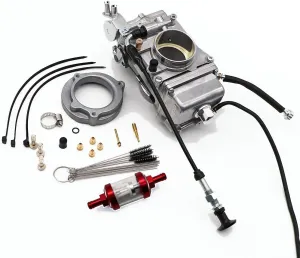 KIPA Carburetor For Mikuni HSR48 HSR 48mm Bad Boy Dyna Electra Glide Sportster 1200 Softail, Top Performance, With Carbon Dirt Jet Cleaner Tool Kit & Filter