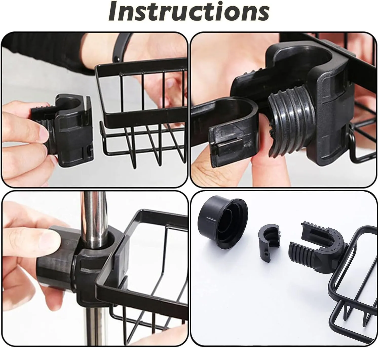 Kitchen Sink Drain Rack - Hanging Faucet Drain Rack for Sink Organizer