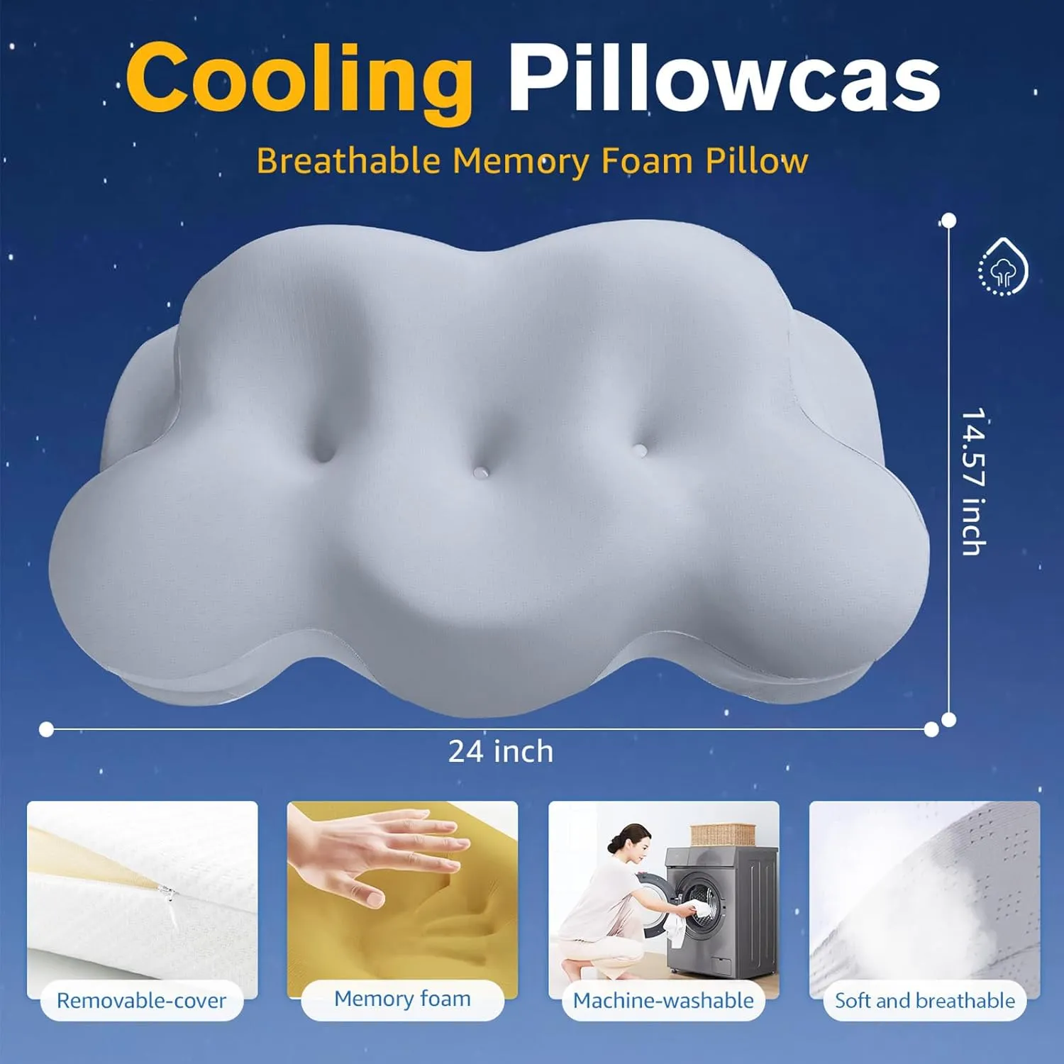 KKN Cervical Neck Pillow, Pillows for Neck and Shoulder Pain, Contour Pillow, Neck Pillows, Pillow for Neck Pain Relief, Side Sleeper Pillows for Adults, Ergonomic Pillow, Cervical Pillow