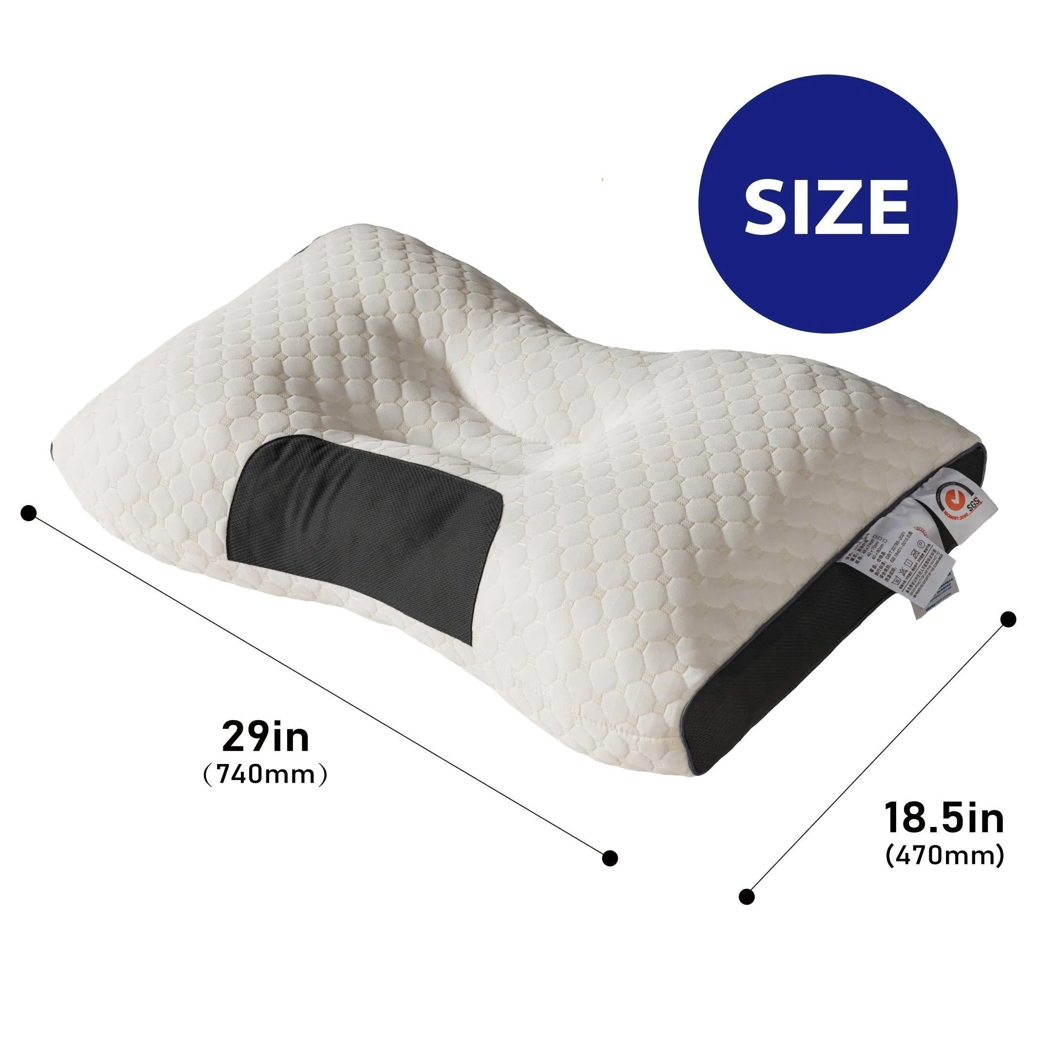 Knitted Massage Neck Pillow Adjustable Ergonomic Orthopedic Contour Support Pillow