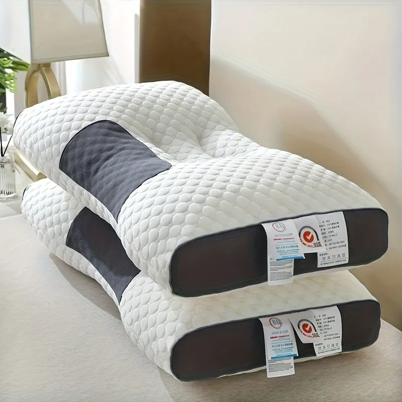 Knitted Massage Neck Pillow Adjustable Ergonomic Orthopedic Contour Support Pillow
