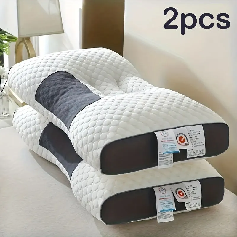 Knitted Massage Neck Pillow Adjustable Ergonomic Orthopedic Contour Support Pillow