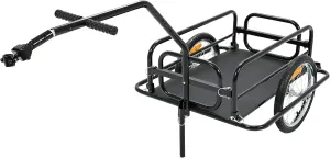 Kojem Foldable Bike Cargo Trailer, Heavy-Duty Storage Bicycle Trailer 88lbs Capacity, 16IN Wheel Bike Wagon Cart, with Universal Hitch and Foldable Frame, Fit for Pet, Shopping, Park Picnics