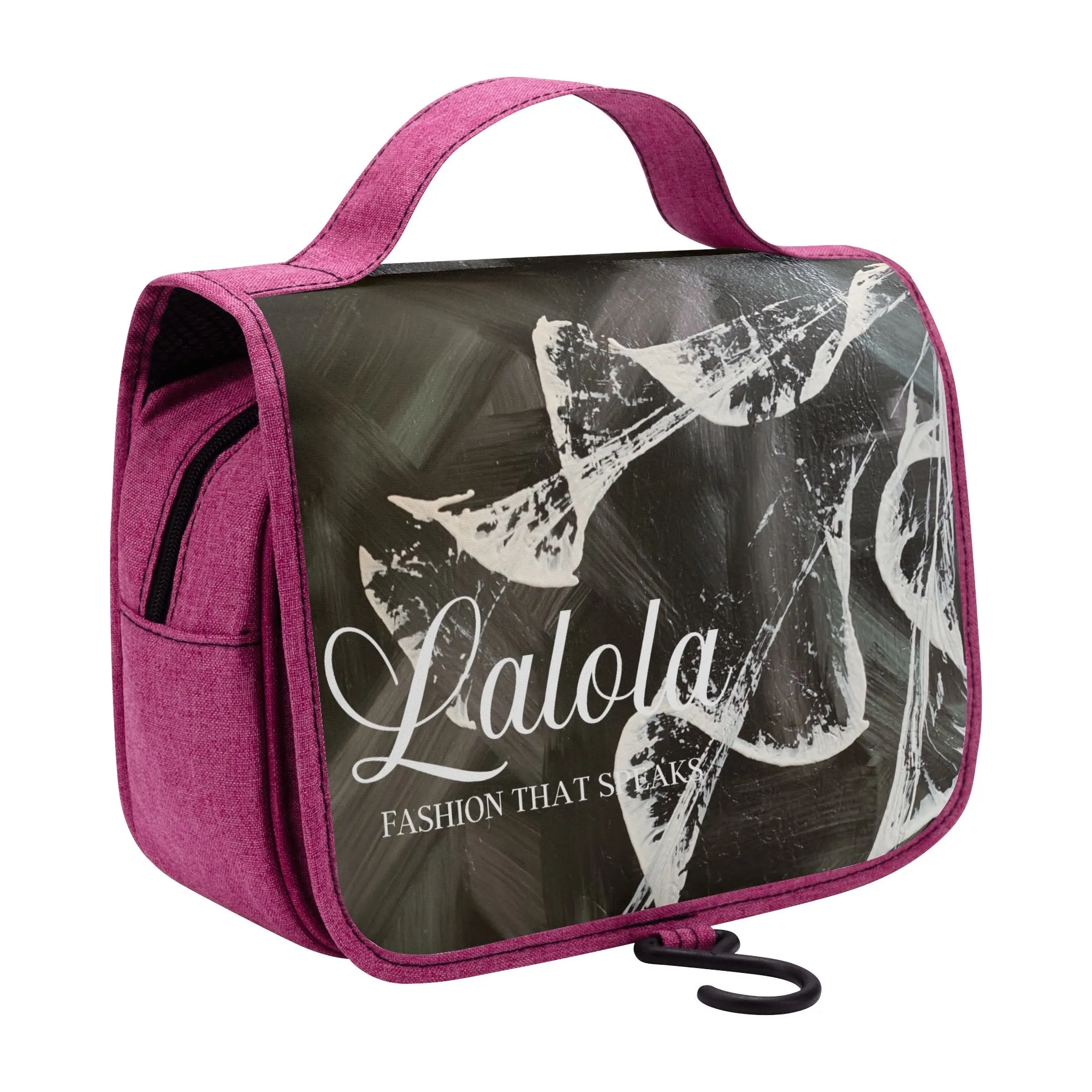 Lalola *Art U Wear* Cosmetic Travel Bag, HooArt Pink & Black/White