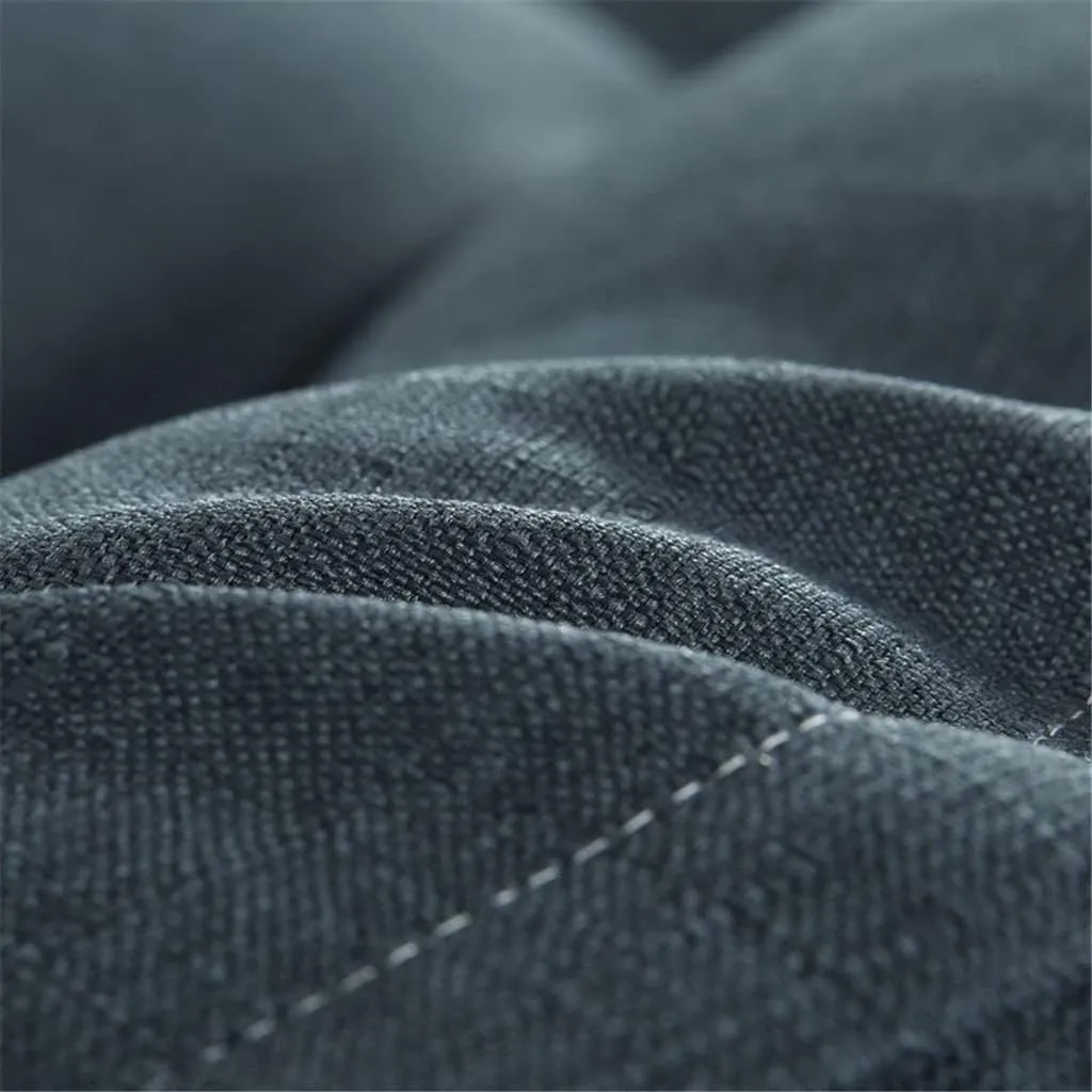 Large Triangular Wedge Headboard Pillow Soft Cotton Linen Backrest Pillows for Sitting in Bed Bed Back Positioning Support Daybed Reading Pillows with Removable Cover,Blue,Twin/39inch/100cm