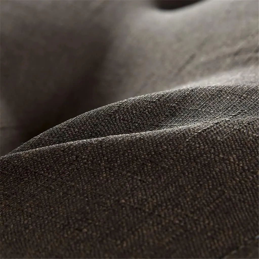 Large Triangular Wedge Headboard Pillow Soft Cotton Linen Backrest Pillows for Sitting in Bed Bed Back Positioning Support Daybed Reading Pillows with Removable Cover,Brown,Twin/39inch/100cm