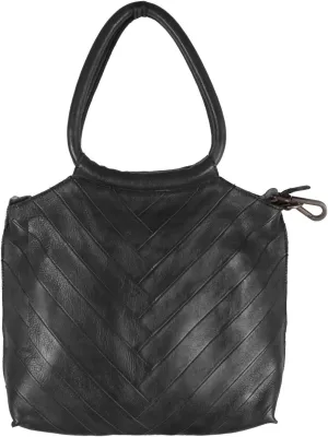 Latico Leathers Dalton Handbag Tote in Black - Made From 100% Genuine Authentic Leather Handcrafted by Artisans