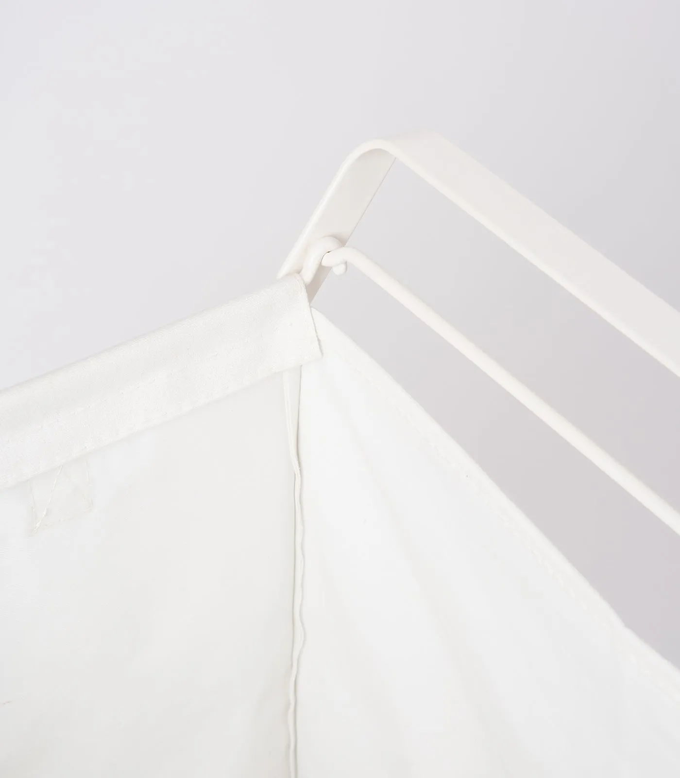 Laundry Hamper with Cotton Liner - Two Sizes - Steel   Cotton from Yamazaki Home